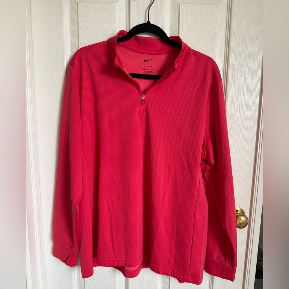 Nike Womens Dri Fit UV Victory Womens 1/4 Zip Red Pullover Size XXL - Picture 7 of 7